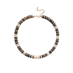 Collier Rondelles Marron