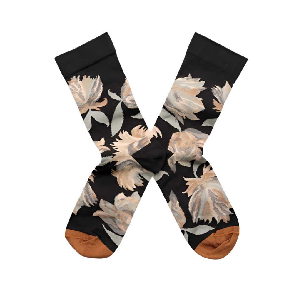 Chaussettes Fleur Faux Noir