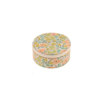 Boîte à bijoux ronde Liberty  Poppy Maisy Pastel