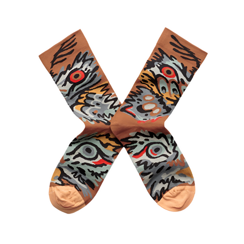 Chaussettes Papillon Caramel