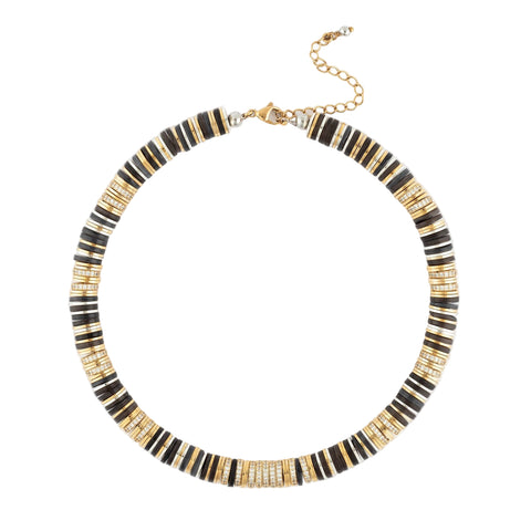 Collier Rondelles Noir