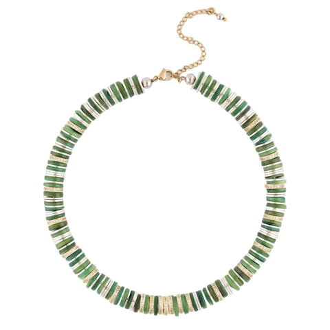 Collier Rondelles Vert