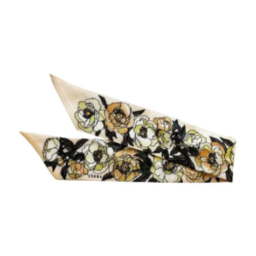 Bracelet en soie 4cm Pivoine, neutre