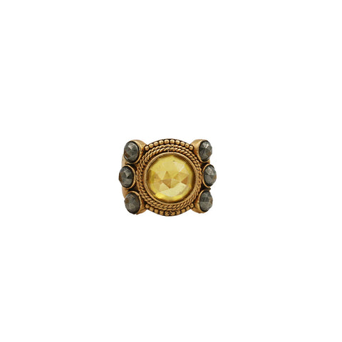 Bague Jasmine New Citrine Pyrite
