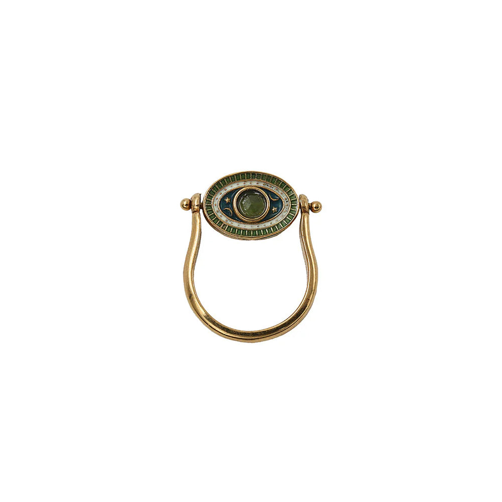 Bague Luna Pivot Bleu et Serpentine
