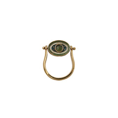Bague Luna Pivot Bleu et Serpentine
