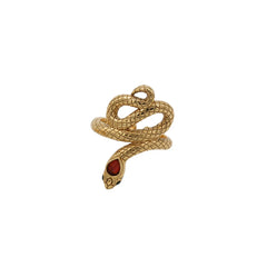 Bague Sissi Serpent Pierre Grenat
