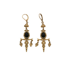 Boucles Zana Croix Onyx