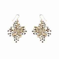 Boucles Pétales Léopard Blanc