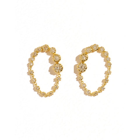 Boucles Rivedor Zircons Blancs