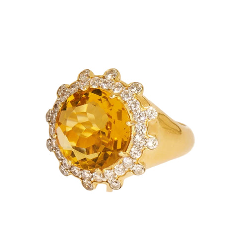 Bague Soleil Sauvage Quartz jaune