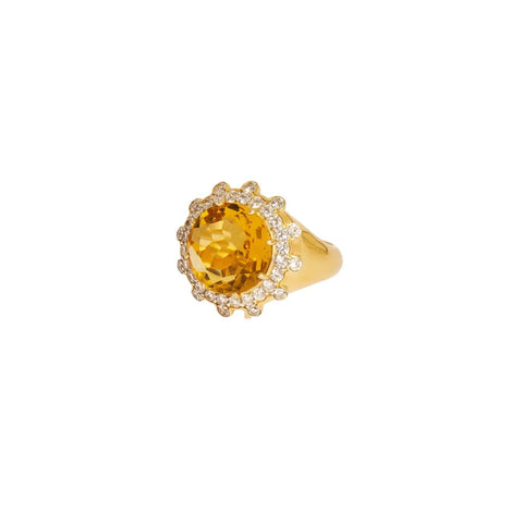 Bague Soleil Sauvage Quartz jaune