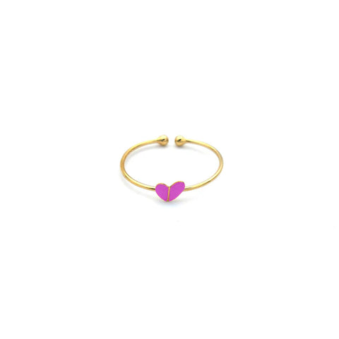 Mini bague cœur Rose