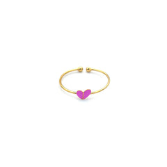 Mini bague cœur Rose