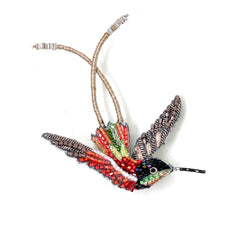 Broche Colibri en Topaze Cramoisie