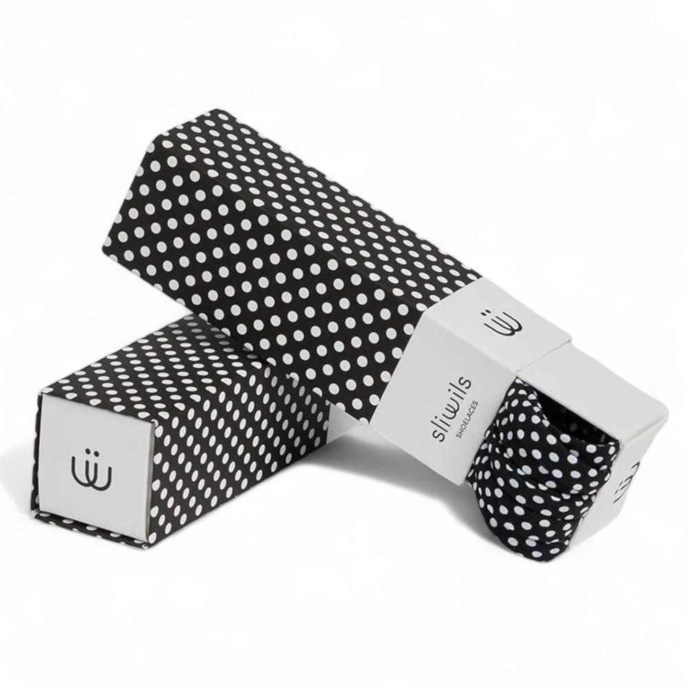 Lacets pois Noir et Blanc