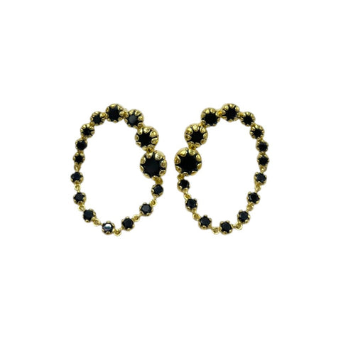 Boucles Rivedor Zircon Noirs