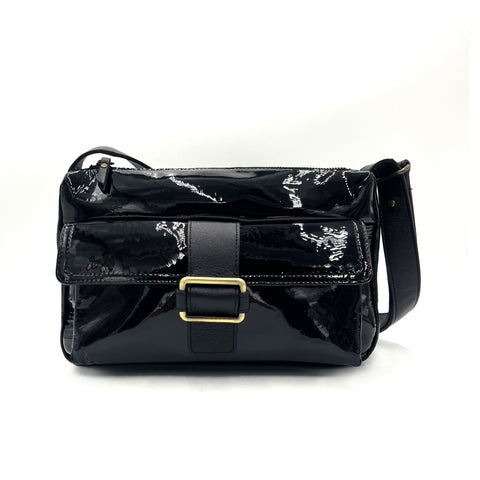 Sac Indra Noir Cuir Vernis