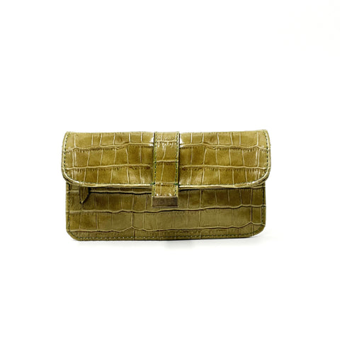 Portefeuille Picsou Croco Kaki