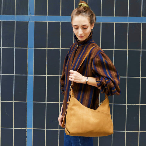Sac Edo Croûte velours Camel