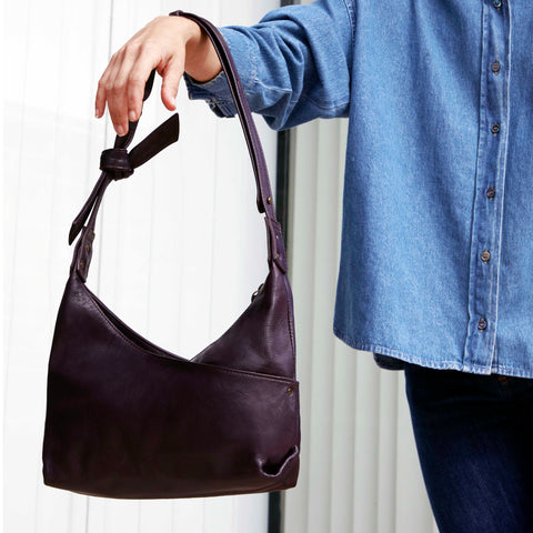 Sac Shiki Cuir Aubergine