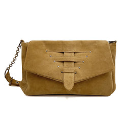 Sac Pacha Croûte Velours Camel