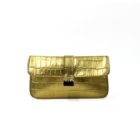 Portefeuille Picsou Croco Or