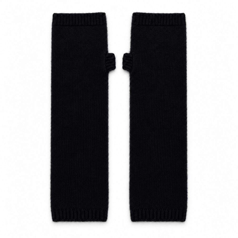 Mitaines Montantes en laine Cachemire Noires
