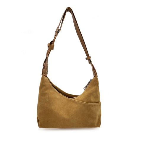 Sac Shiki Croûte velours Camel
