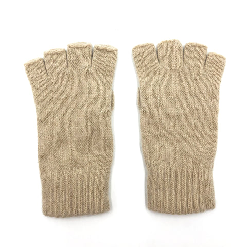 Mitaines en laine Cachemire Beige