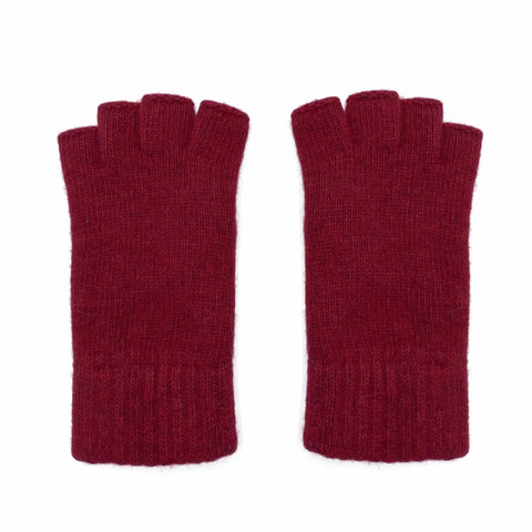 Mitaines en laine Cachemire Bordeaux