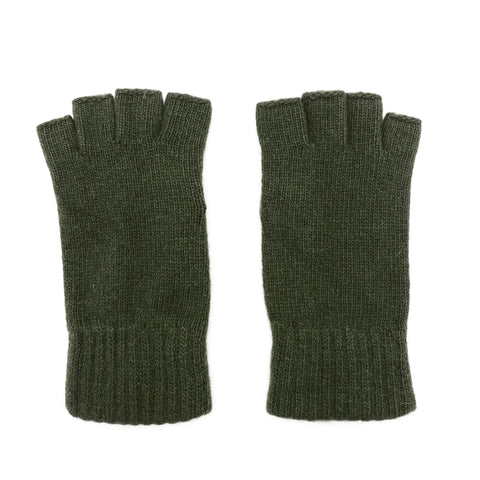 Mitaines en laine Cachemire Vert Kaki