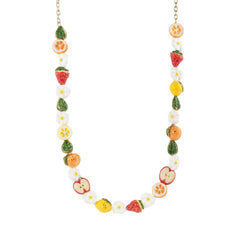 Collier Perles Fruits et Fleurs