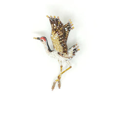 Broche Grue Blanche