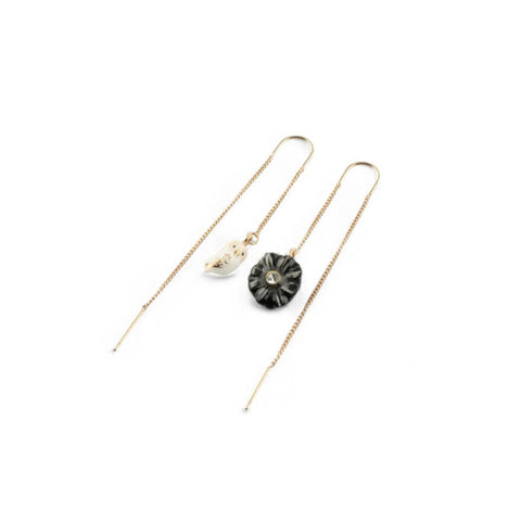 Boucles Chaines Chouette et Fleur