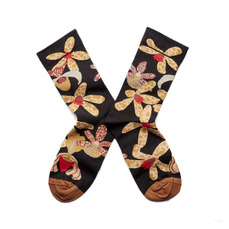 Chaussettes Orchidée Faux Noir