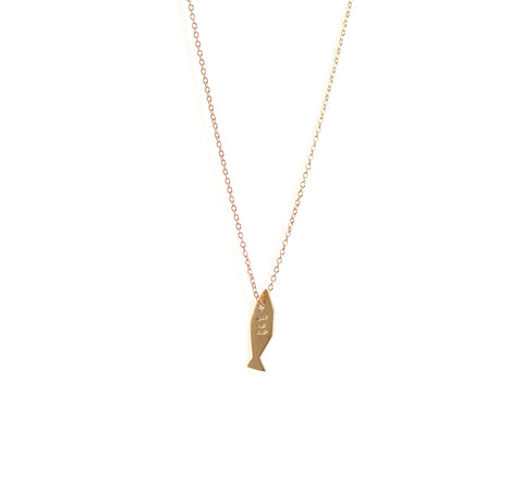 Collier Wanda poisson doré