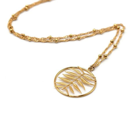 Collier Pendentif Feuillage