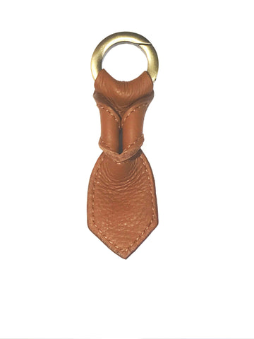 Porte-clefs Noeud Cuir Noisette