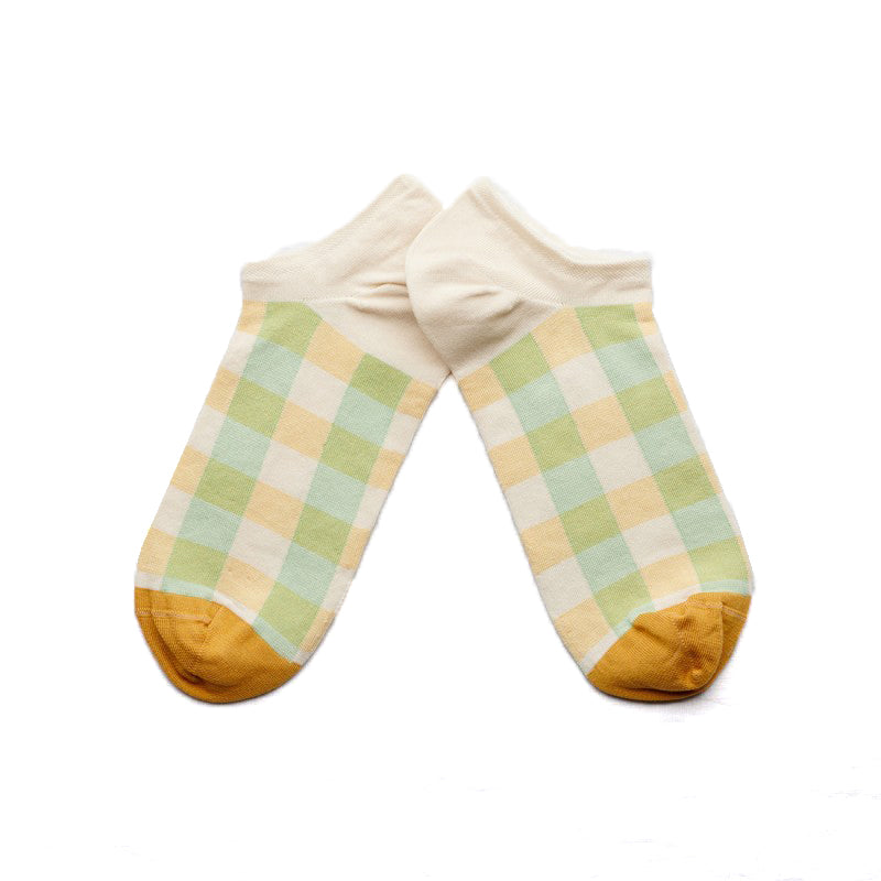 Socquettes Carreaux Mousse
